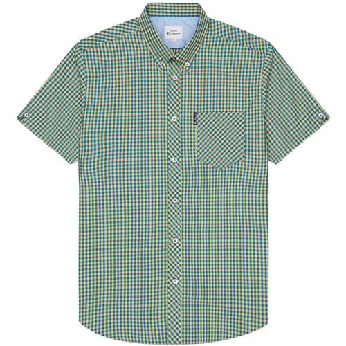 Ben Sherman Signature Short Sleeve Gingham Shirt Yellow