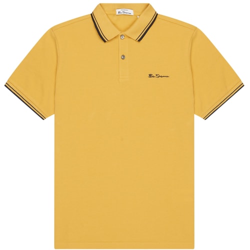 Ben Sherman Signature Pique Polo Shirt Yellow
