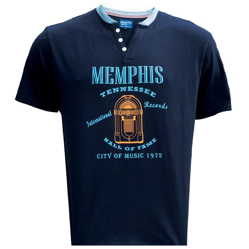 Metaphor Memphis Juke Box Print T-Shirt Navy