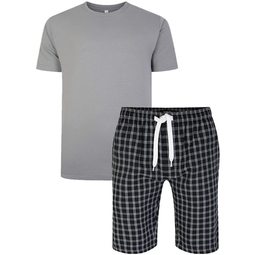 Bigdude Short Sleeve Pyjama Set Grey