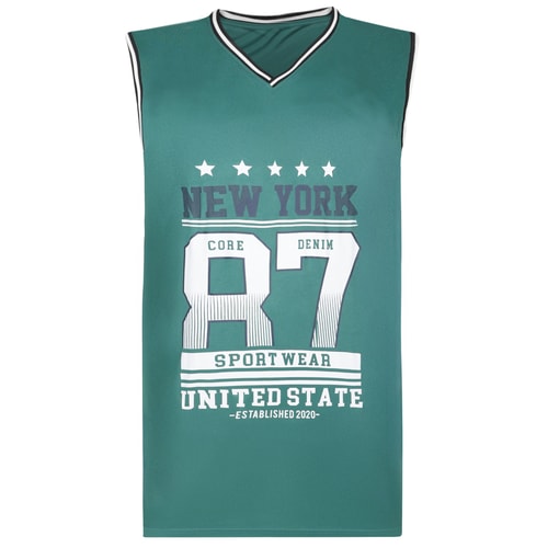 Bigdude Sleeveless Basketball Shirt Teal