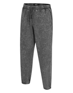 Bigdude Acid Wash Joggers Black