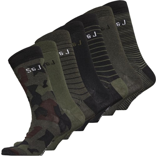 Smith And Jones Bilboa Seven Pack Socks Assorted