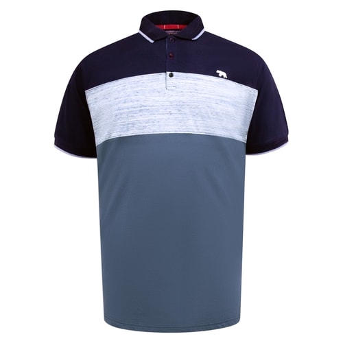 D555 Leeds Cut & Sew Polo Shirt Navy