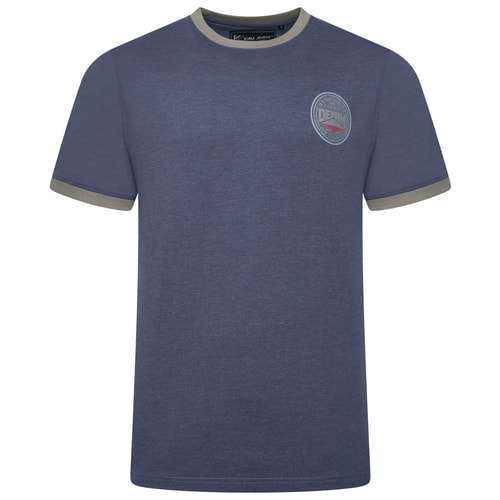 KAM Denim Authentic Ringer Marl T-Shirt Vintage Indigo