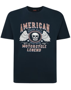 Espionage Motorcycle Legend Print T-Shirt Green