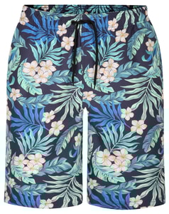 Bigdude Floral Print Swim Shorts Black