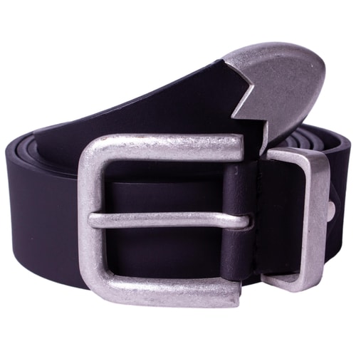 Chuck Metal Tipped Leather Belt Black
