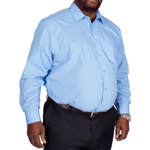 Bigdude Classic Long Sleeve Poplin Shirt Light Blue