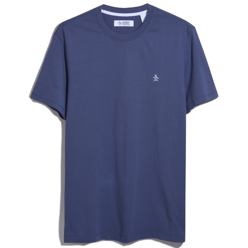 Original Penguin S/S Embroidered Logo T-Shirt Blue Indigo