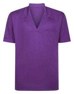 Bigdude Relaxed Collar Polo Shirt Plum Purple