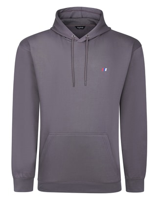 Bigdude Plain Hoody With Logo Stone Tall