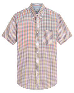 Ben Sherman Mini Gingham Short Sleeve Shirt Snow White