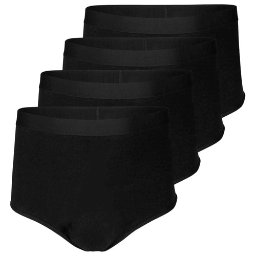 Bigdude 4 Pack High Rise Briefs Black
