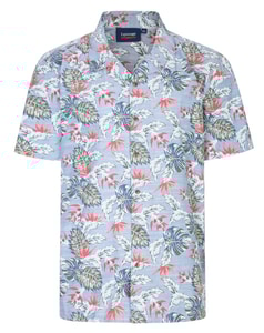 Espionage AOP Leaf Print Shirt Grey