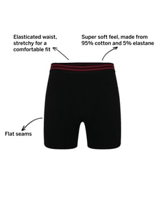 Bigdude 5 Pack Boxer Shorts Black