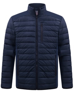 D555 MARCUS Lightweight Padded Jacket With Bonded Fleece Panels Navy
