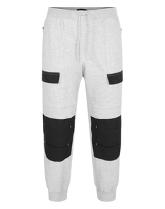Bigdude Workwear Joggers with Knee Pockets Grey Marl