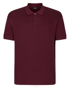 Bigdude Heavyweight Textured Polo Shirt Burgundy