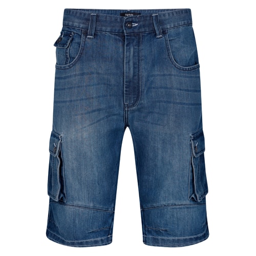 Bigdude Cargo Denim Shorts Dark Wash
