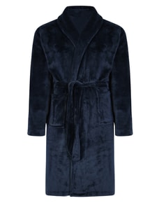 Bigdude Plain Fleece Dressing Gown Navy