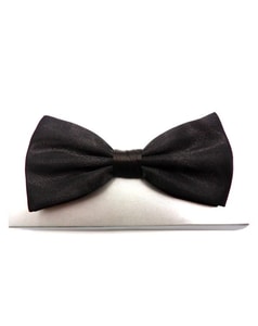 Knightsbridge Poly Satin Bow Tie Black