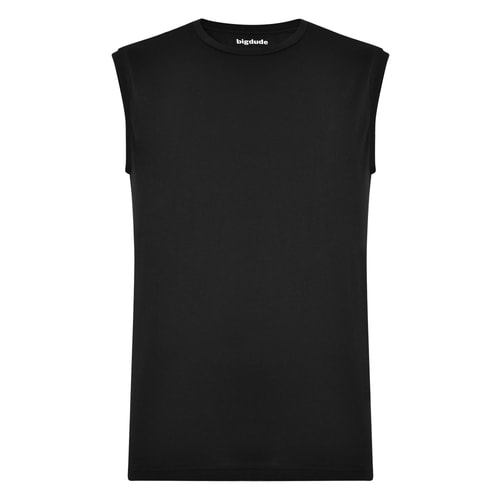 Bigdude Plain Sleeveless T-Shirt Black