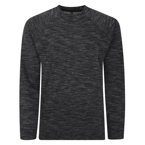 Bigdude Vintage Marl Jumper Black Tall