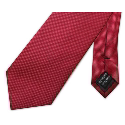 Knightsbridge Extra Long Micro Grid Tie Red