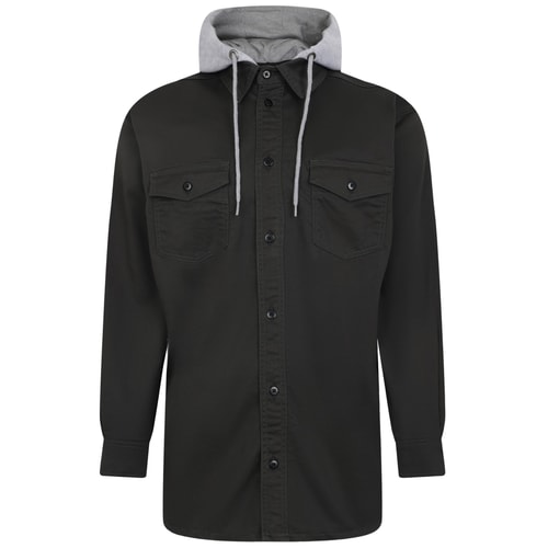 Bigdude Overshirt With Hood Charcoal Tall