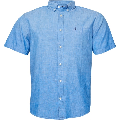 Replika Linen Short Sleeve Shirt Indigo