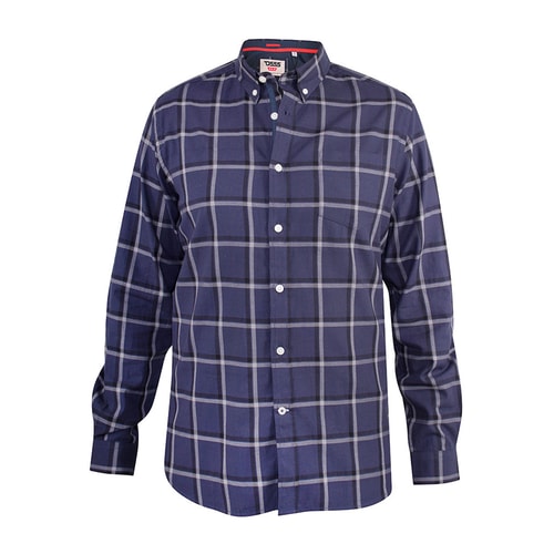 D555 Townsville Check Button Down Collar Shirt Navy