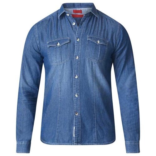 D555 Adcock Denim Shirt Blue Tall