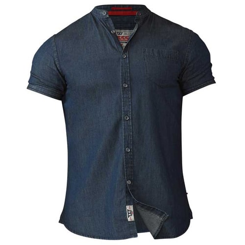 D555 Astra Collarless Denim Shirt Tall