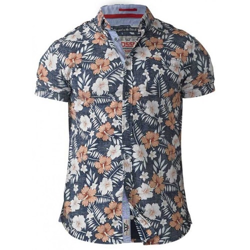 D555 Huxley Hawaiian Print Shirt Tall