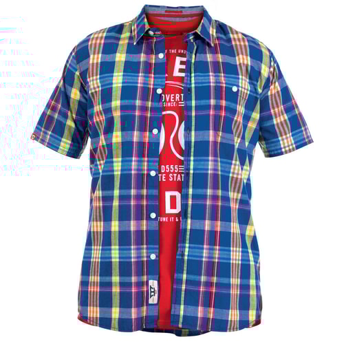 D555 Blue Finely Shirt and T-Shirt Combo Set