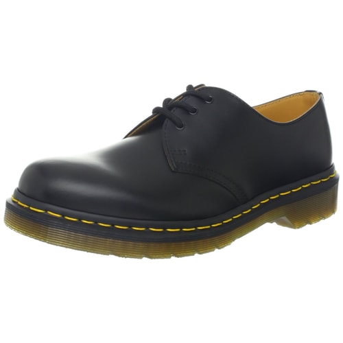 Dr Martens Black Smooth Lace Up Shoes