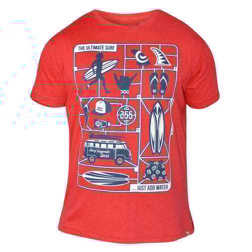 D555 Jaron 'Ultimate Surf' Print T-Shirt - Red
