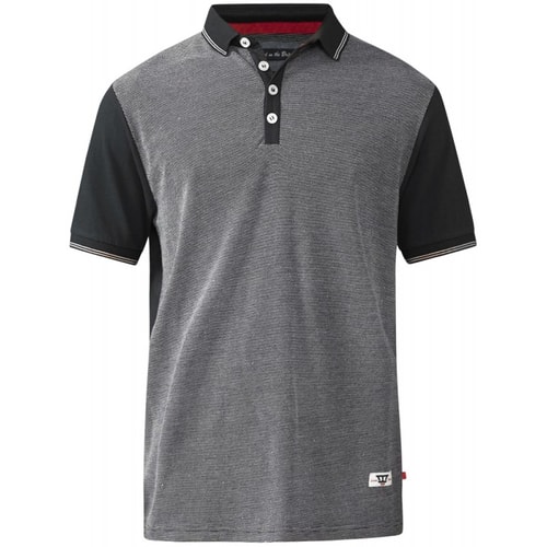 D555 Cecil Jaquard Polo Black Tall