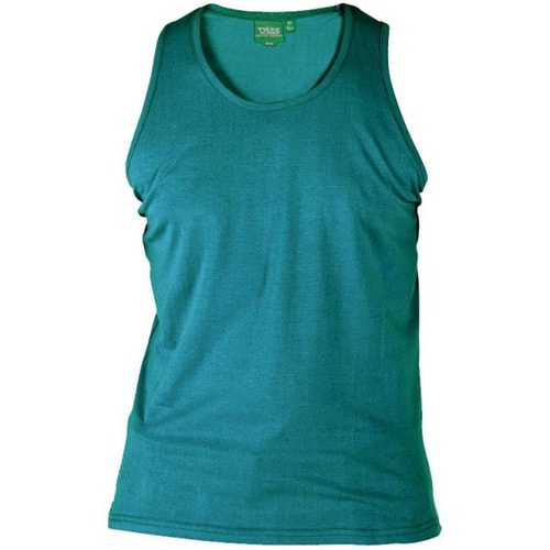 D555 Pure Cotton Muscle Vest Teal