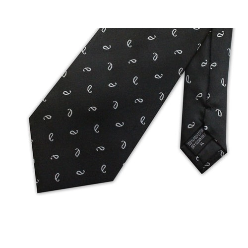 Knightsbridge Extra Long Paisley Tie Black