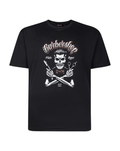 Espionage Barbershop Printed T-Shirt Black
