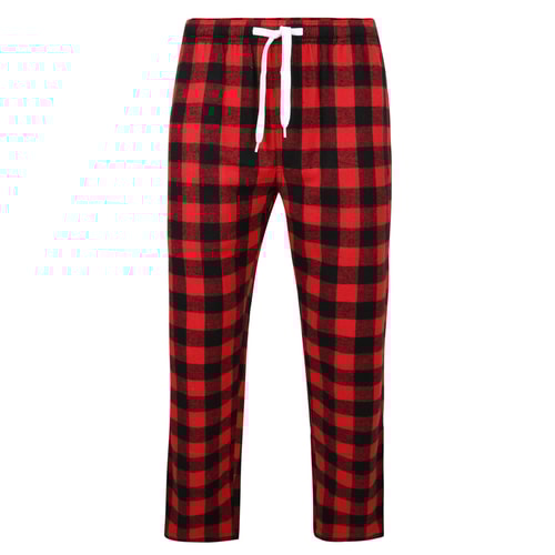 Bigdude Soft Flannel Checked Pyjama Pants Red