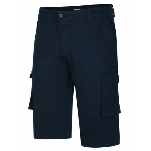 Bigdude Stretch Twill 3/4 Length Cargo Shorts Navy