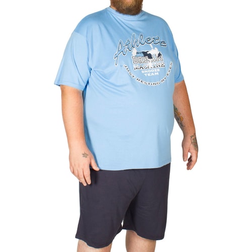 Cotton Valley Dream Machine Short Pyjama Set Blue