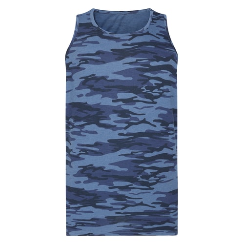 Bigdude Camo Vest Navy Tall