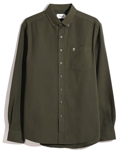 Farah Casual Button Down Collar Shirt Dark Olive