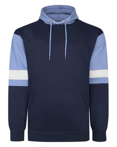 Bigdude Colourblock Arm Stripe Hoodie Navy