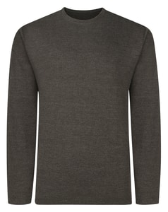 Bigdude Heavy Weight Long Sleeve T-Shirt Charcoal Marl