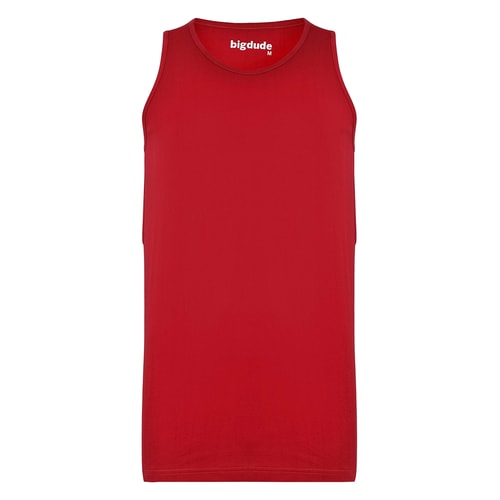 Bigdude Plain Vest Pepper Red Tall